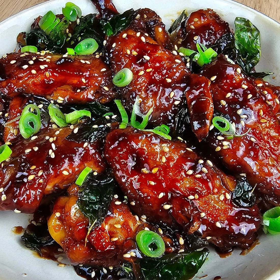 Caramelized Peanut Butter Chicken Wings