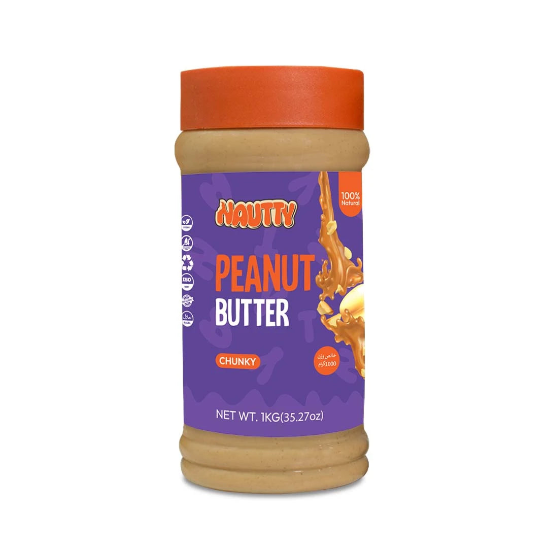 Nautty Organic Chunky Peanut Butter – 1 kg