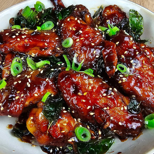 Caramelized Peanut Butter Chicken Wings