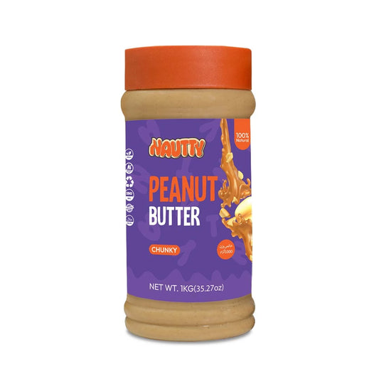 Nautty Organic Chunky Peanut Butter – 1 kg